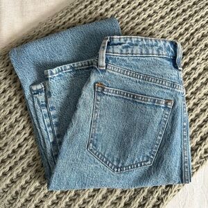 Abercrombie & Fitch Medium Blue High Rise 90s Relaxed Jean Curve Love 25 Long